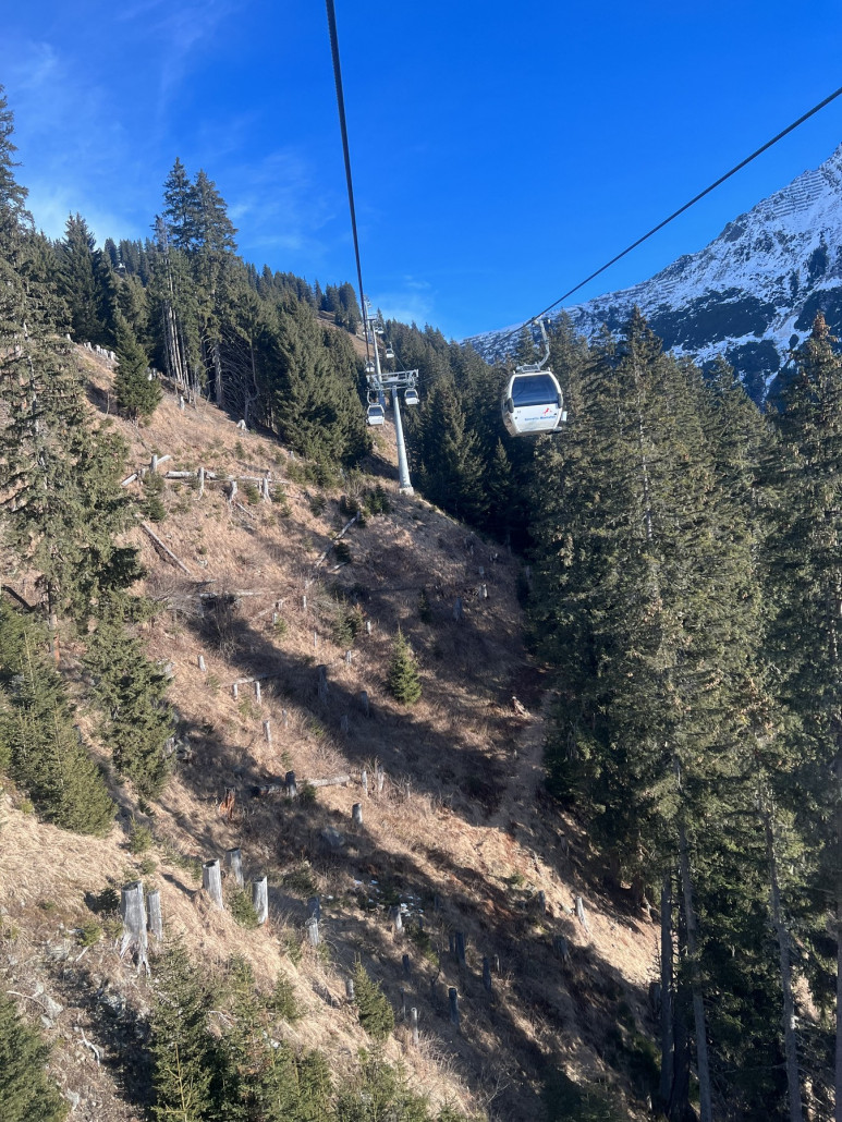 In der Grasjochbahn-Naturschnee Fehlanzeige