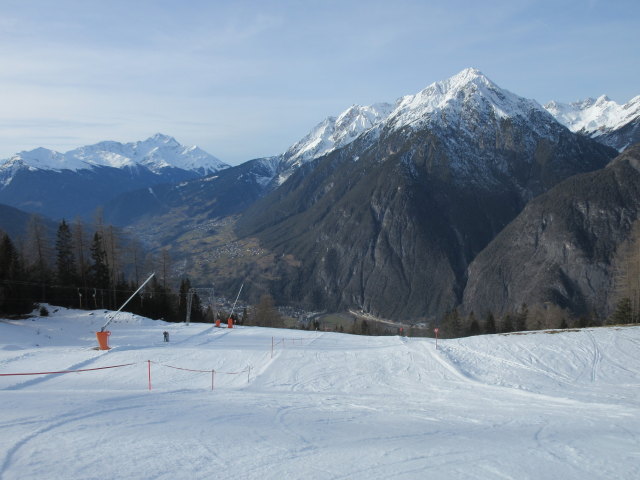 Hüttenliftpiste, links der 2-SL Hütten