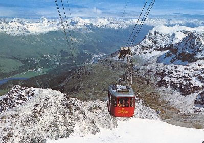 Blick von der Bergstation auf die 2. Sektion.