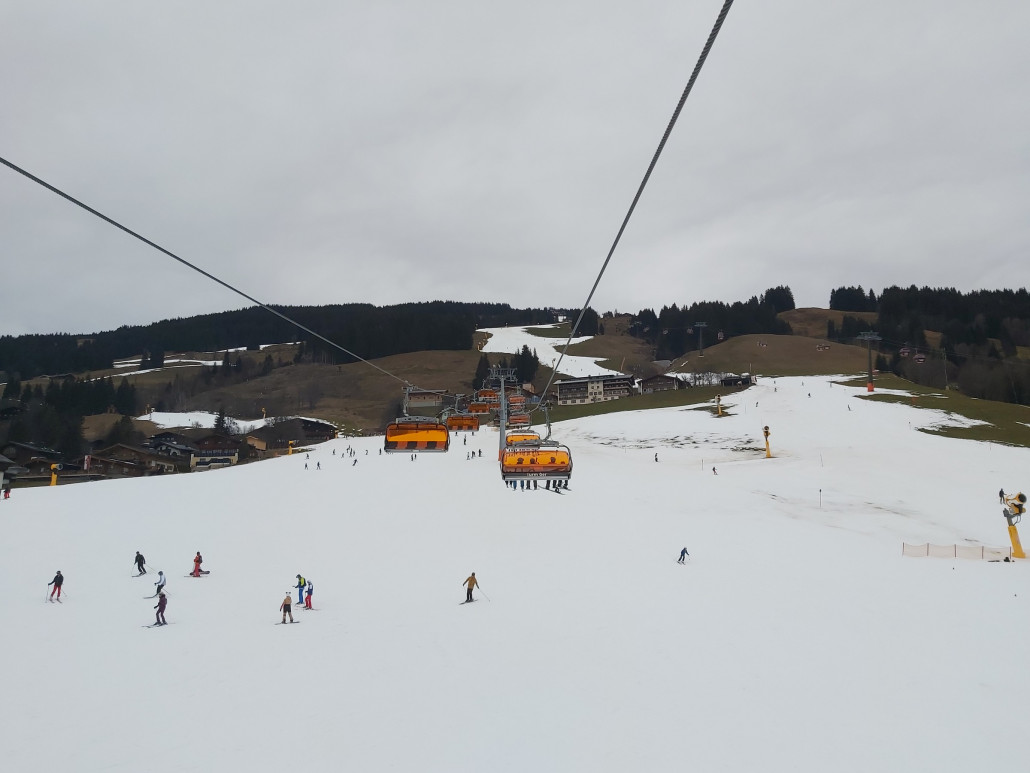 Im Turm, um nicht schieben zu müssen.