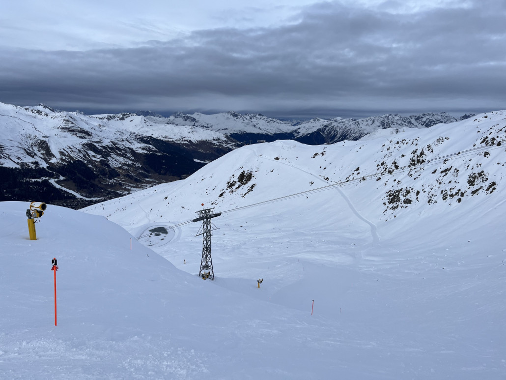 Die Nordhangpiste wäre noch gut, nur sehe ich sieh kaum