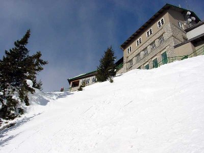 Blick zurück aus einer der südlich abfallenden Rinnen