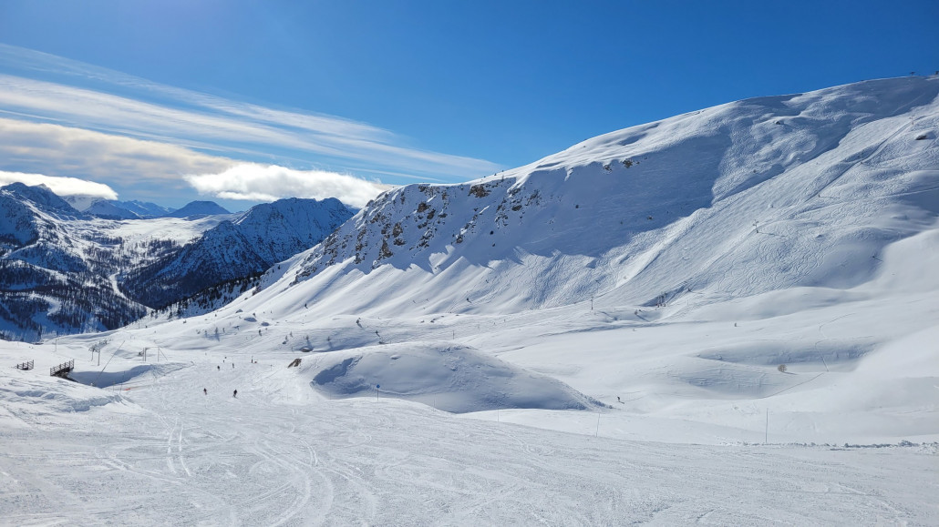 Pharo-Piste, Blick auf schwarze Piste
