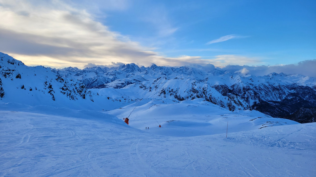 Abendstimmung Chamois-Piste