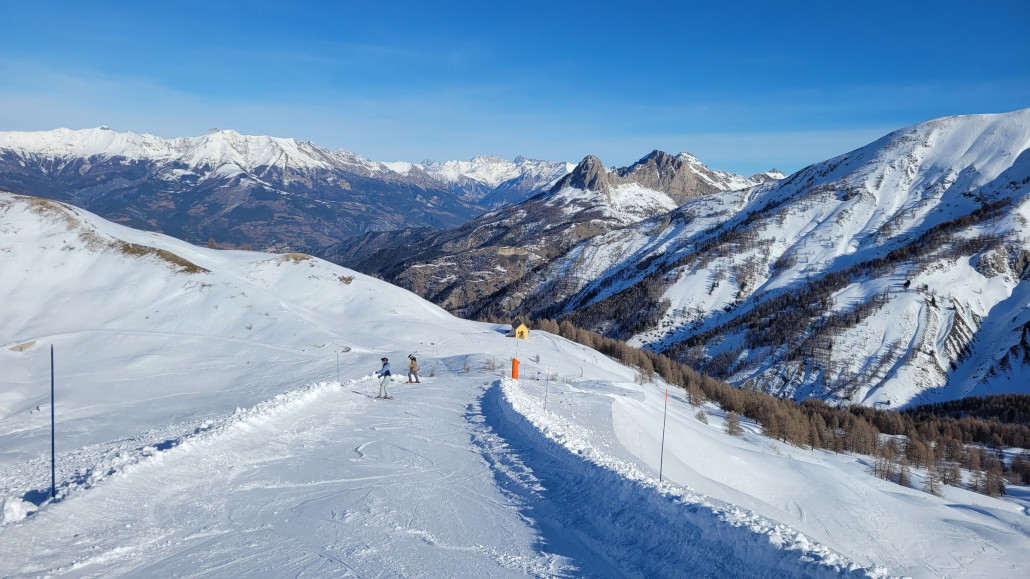 Col-Piste, Blick auf den Col d'Allos