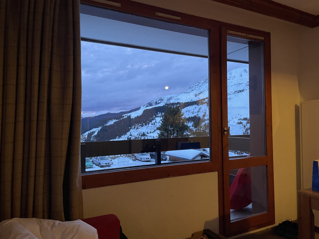 Morgentlicher Blick aus dem Bett