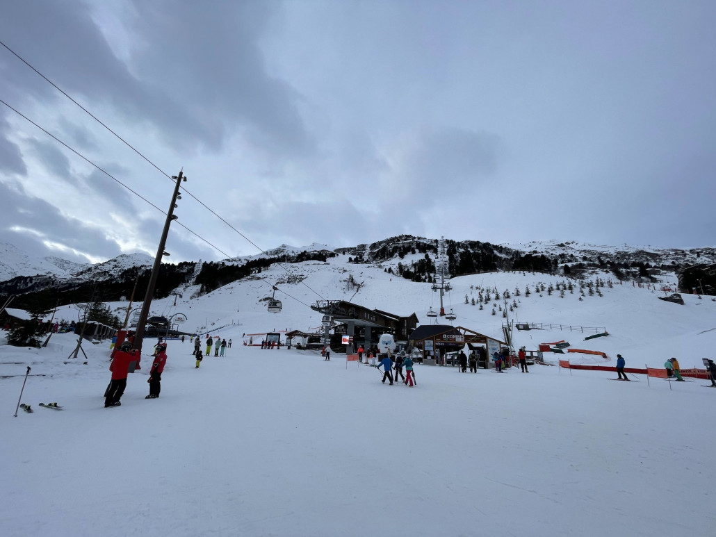 Noch recht gutes Wetter morgens in Meribel Mottaret