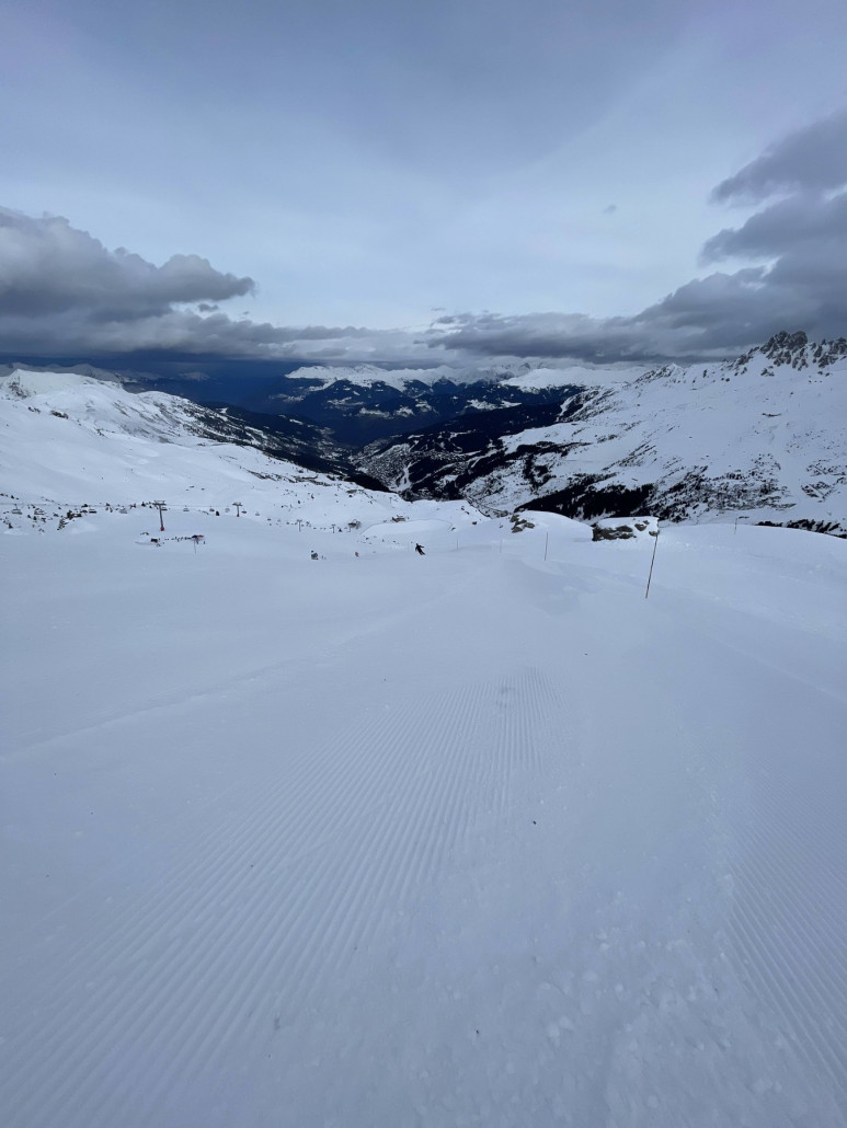Tolle rote Piste am neuen Roc de Tougne