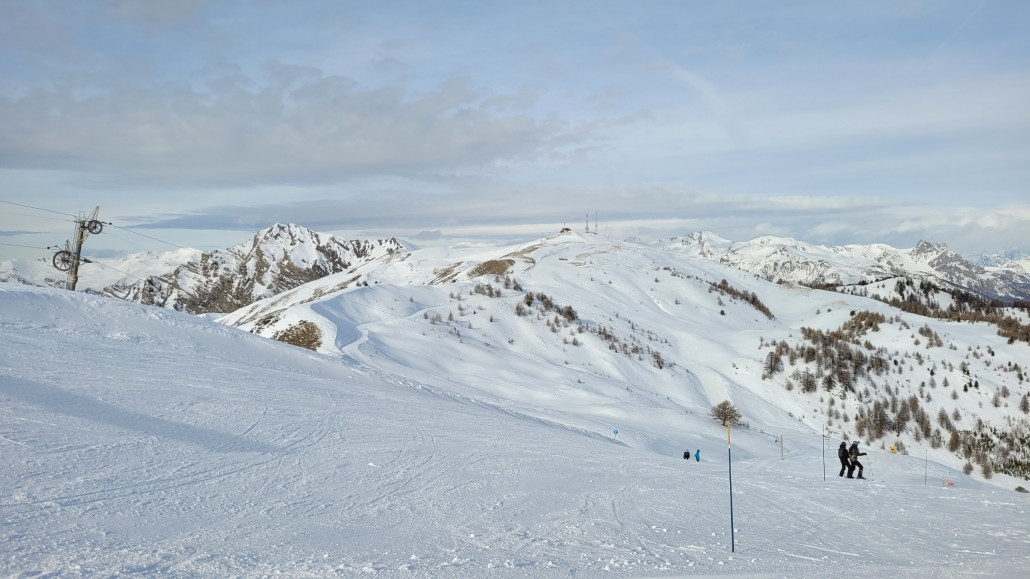 Marmotte-Piste, Blick zum Homme de Pierre, Alpet KSSL