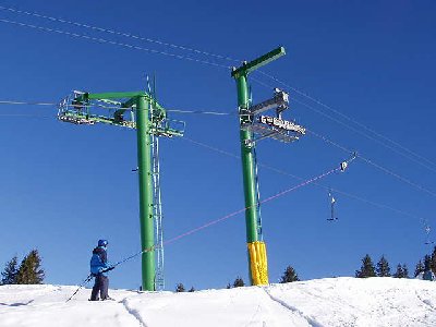 Eine echter Hochleistungsskilift der Ergglen
