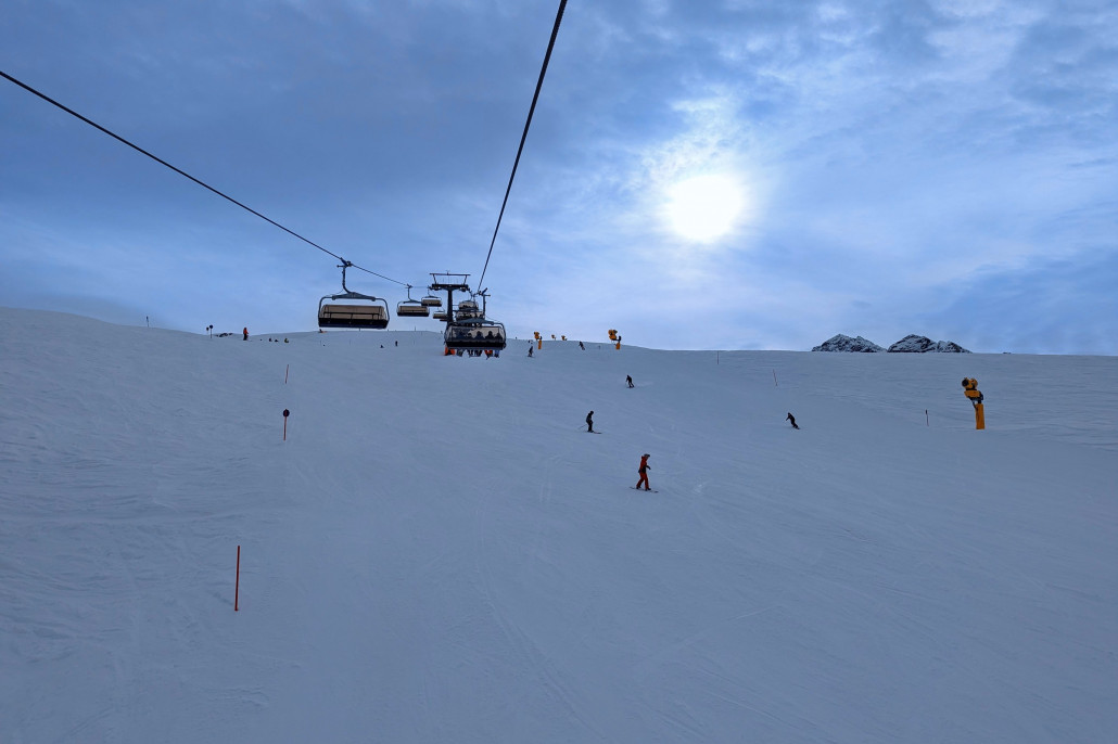 Plattenkogel-X-Press II. Zögerlich kommt die Sonne durch.