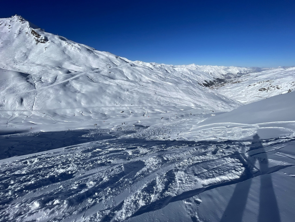 Tiefschnee am Moutiere 6er