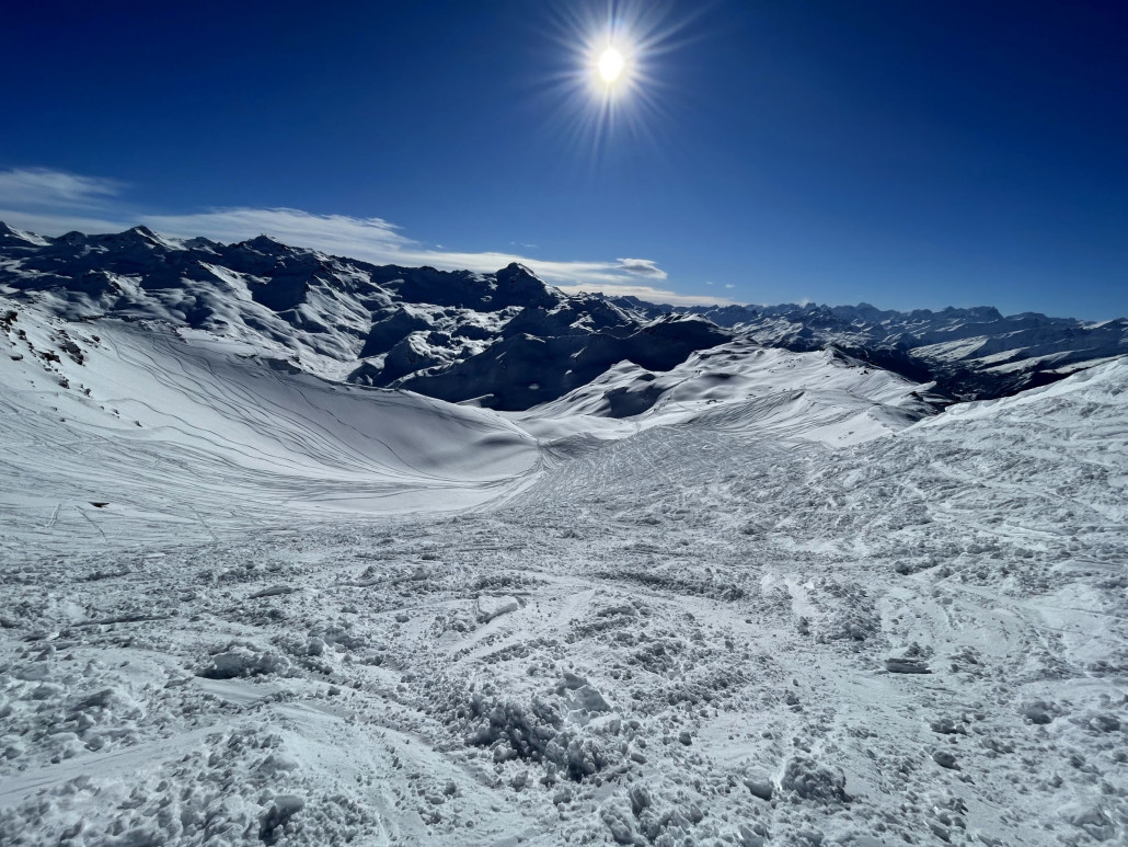 Durchs Gelände vom Point de la Masse nach Val Thorens