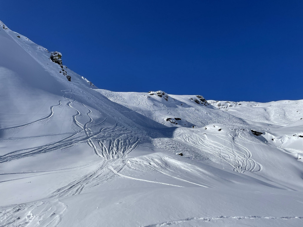 Durchs Gelände vom Point de la Masse nach Val Thorens