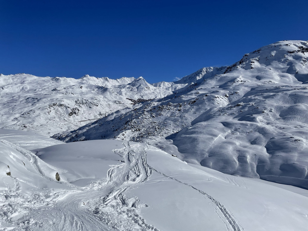 Durchs Gelände vom Point de la Masse nach Val Thorens