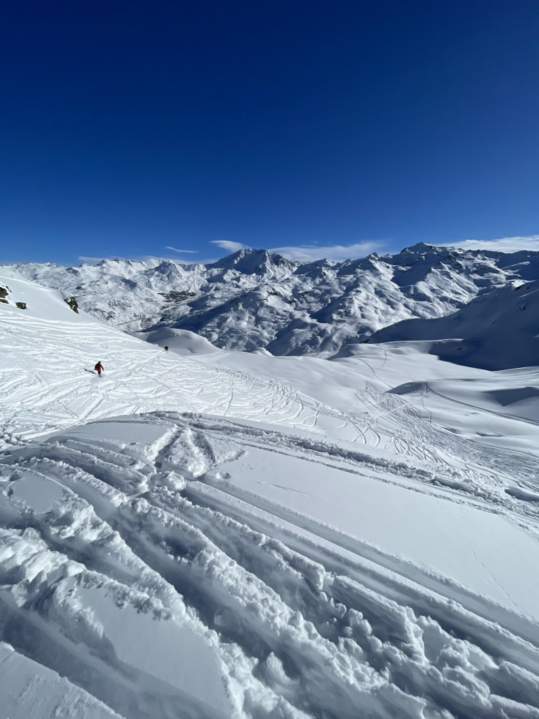 Tiefschnee Route Point de la Masse nach Val Thorens