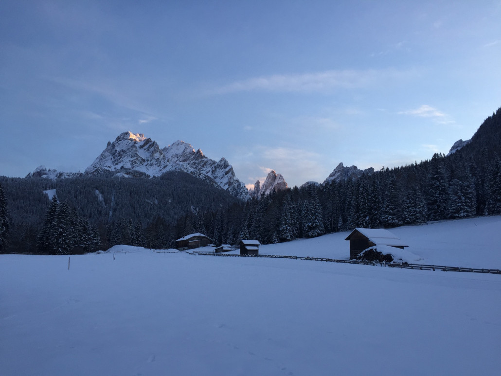 Abendliche Stimmung mit TeilBlick auf Sextner Sonnenuhr