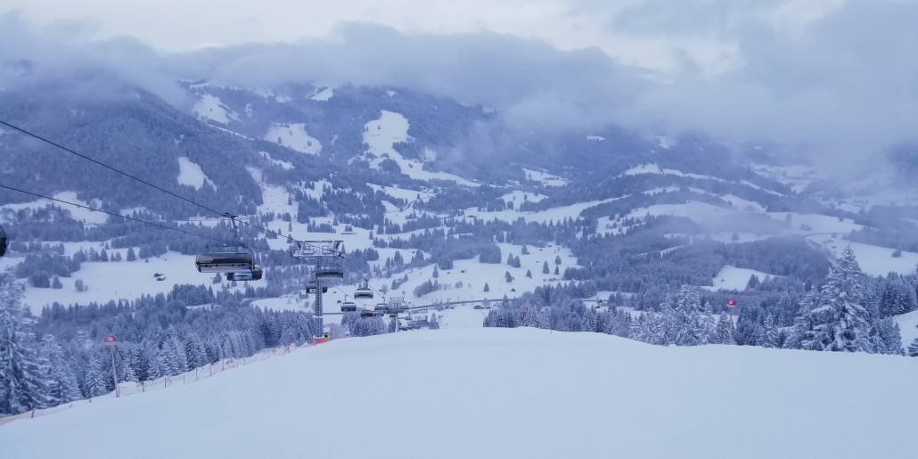Kühgundabfahrt, oben noch ziemlich schmal