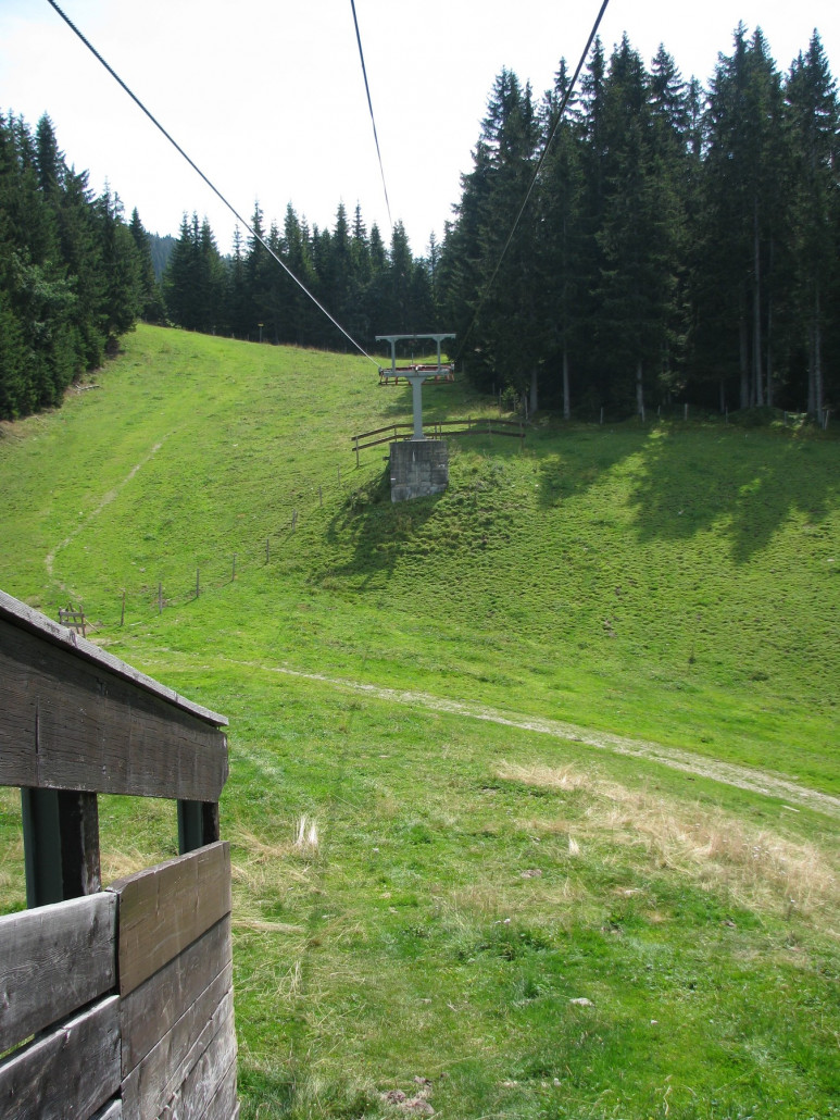 Der damals gefühlt sehr steile Ausstieg mündete direkt in der Piste