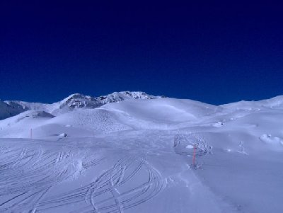 Blick zurück, links auf dem Grat die SL Schaffürggli
