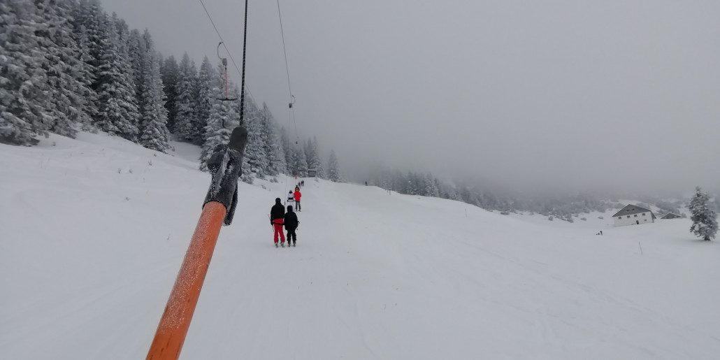 Stuibenlift, hier und auch auf den Verbindungswegen sehr viel Feindkontakt