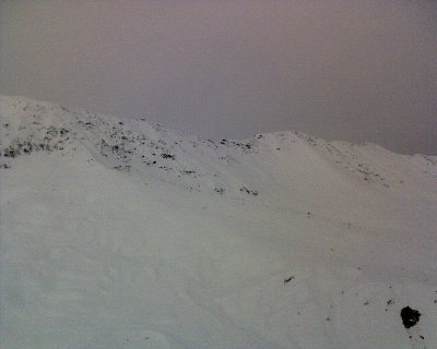 Blick von der Lazidbahn auf die beiden Scheidbahnen