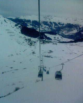Blick aus der Lazidbahn in Richtung Komperdell