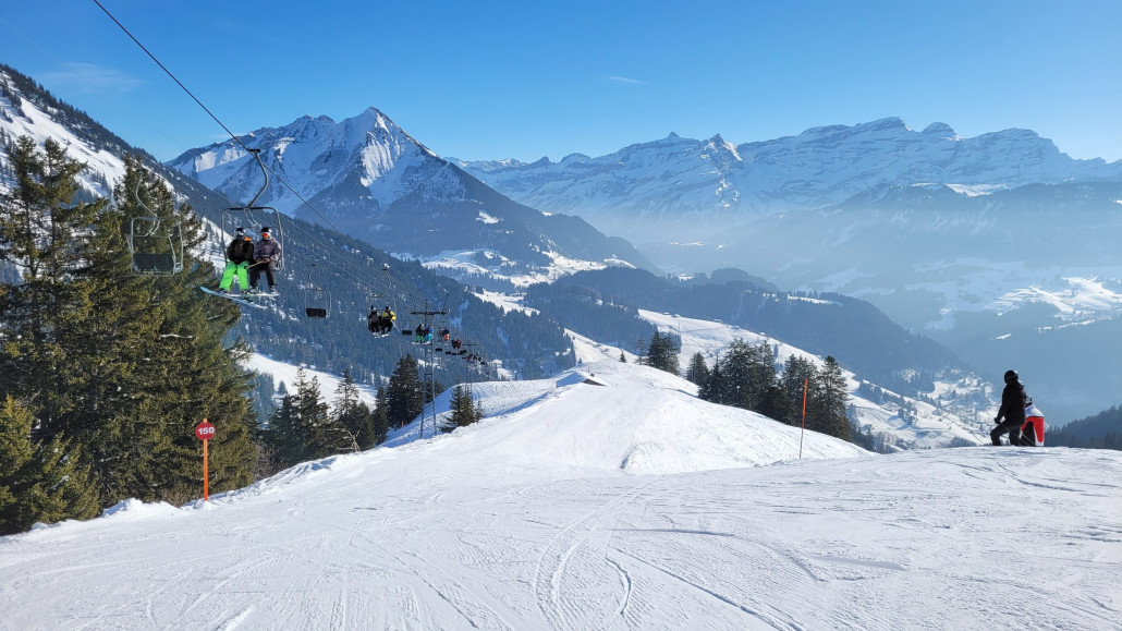 Solepraz, rote Piste oben sehr gut