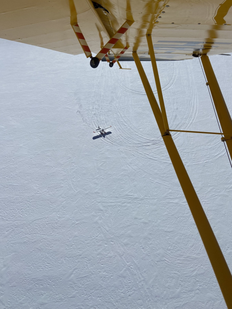 Rekognoszierung. Der Kollege ist bereits gelandet