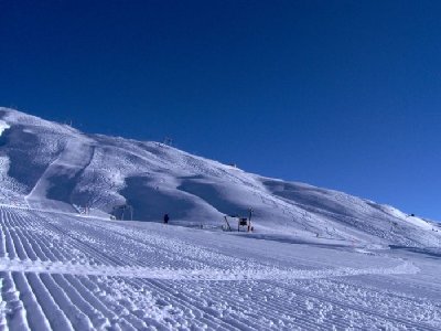 Nochmals ein Blick auf die perfekt gewalzten Pisten