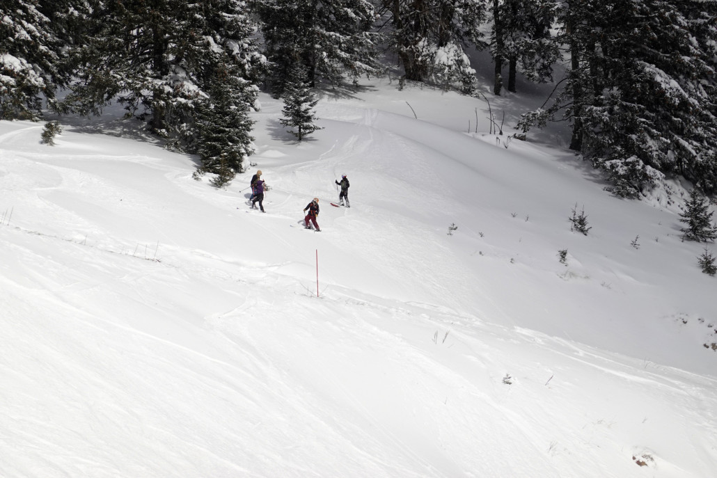 Die Jugend vergnügte sich im Tiefschnee