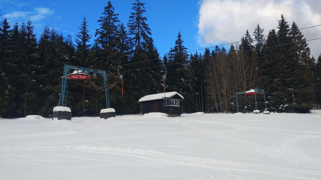 Bergstationen Lifte "Transporta II" und "Transporta I"