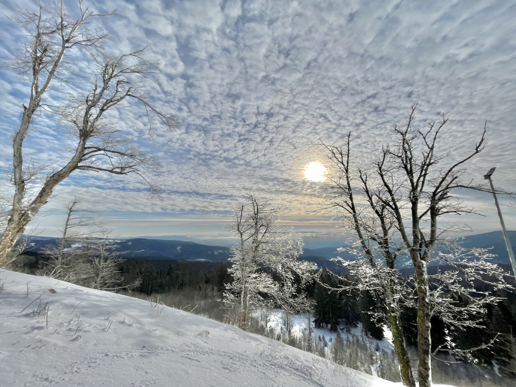 Eisanlagerungen beim Talblick in Richtung Ostrov