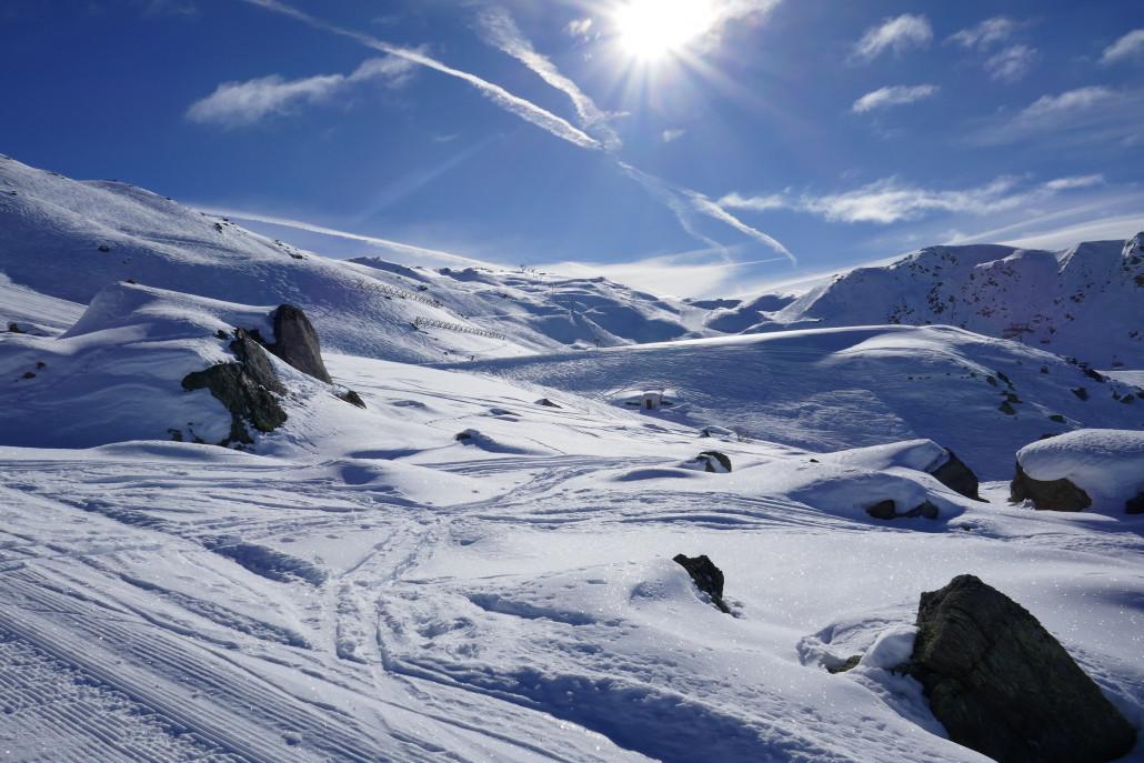 Irgendwo an den weiten Hängen oberhalb Les Menuires