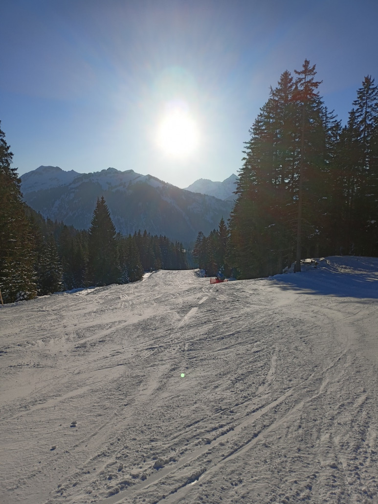 Toller Mittelteil der Talabfahrt Grän