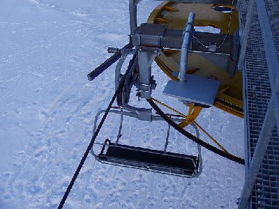 Für das Förderband musste hier extra ein Tacho auf das Umlenkrad montiert werden.