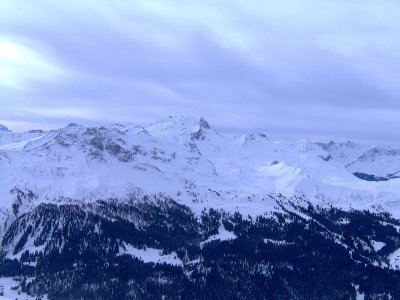 Blick auf das Gebiet Gotschna-Parsenn