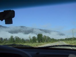 Fahrt von Radium nach Golden, &amp;quot;eintauchen&amp;quot; in den Rauch