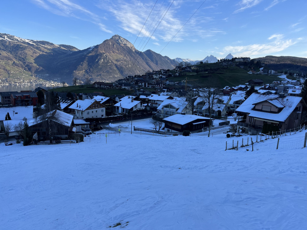 Start zu Hause im Winter