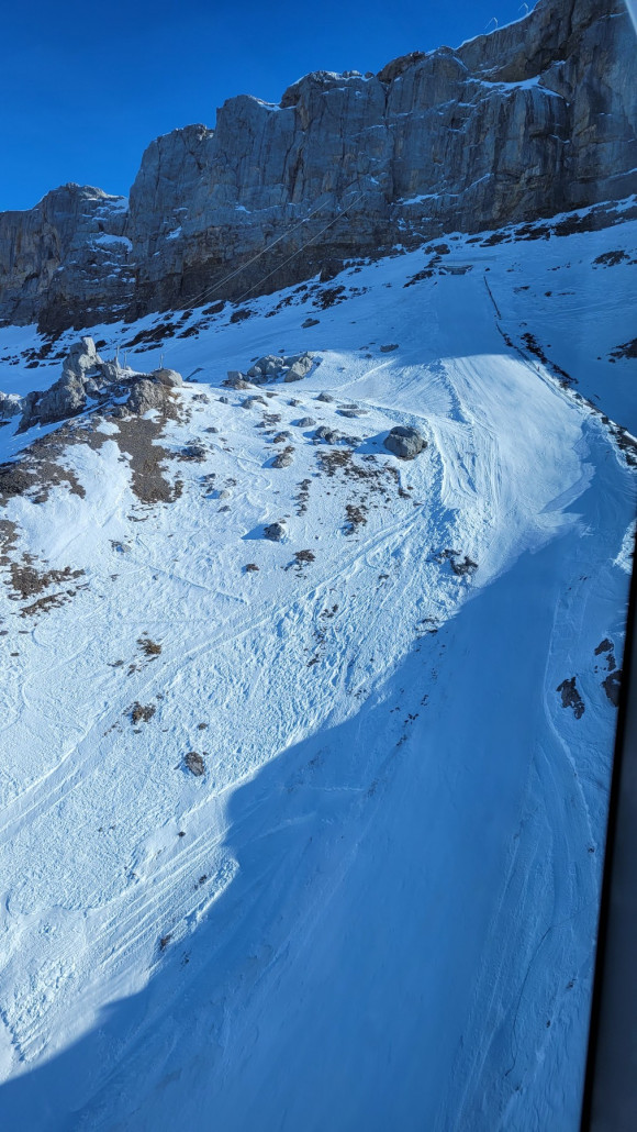 Black Wall-Piste, nicht offen