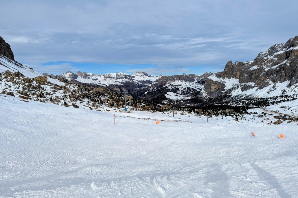Start der Talabfahrt nach Plan de Gralba