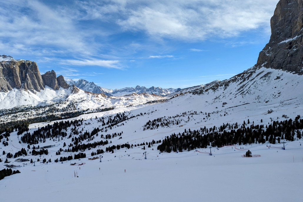 Vom Piz Sella Blick nach Süden