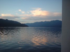 Sonnenuntergang an den Arrow Lakes