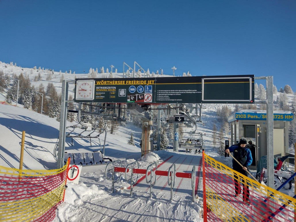 Warum muss dieser Lift ein Jet sein - damit verbindet man was schnelles. Schnell geht da aber gar nichts, trotz Förderband.