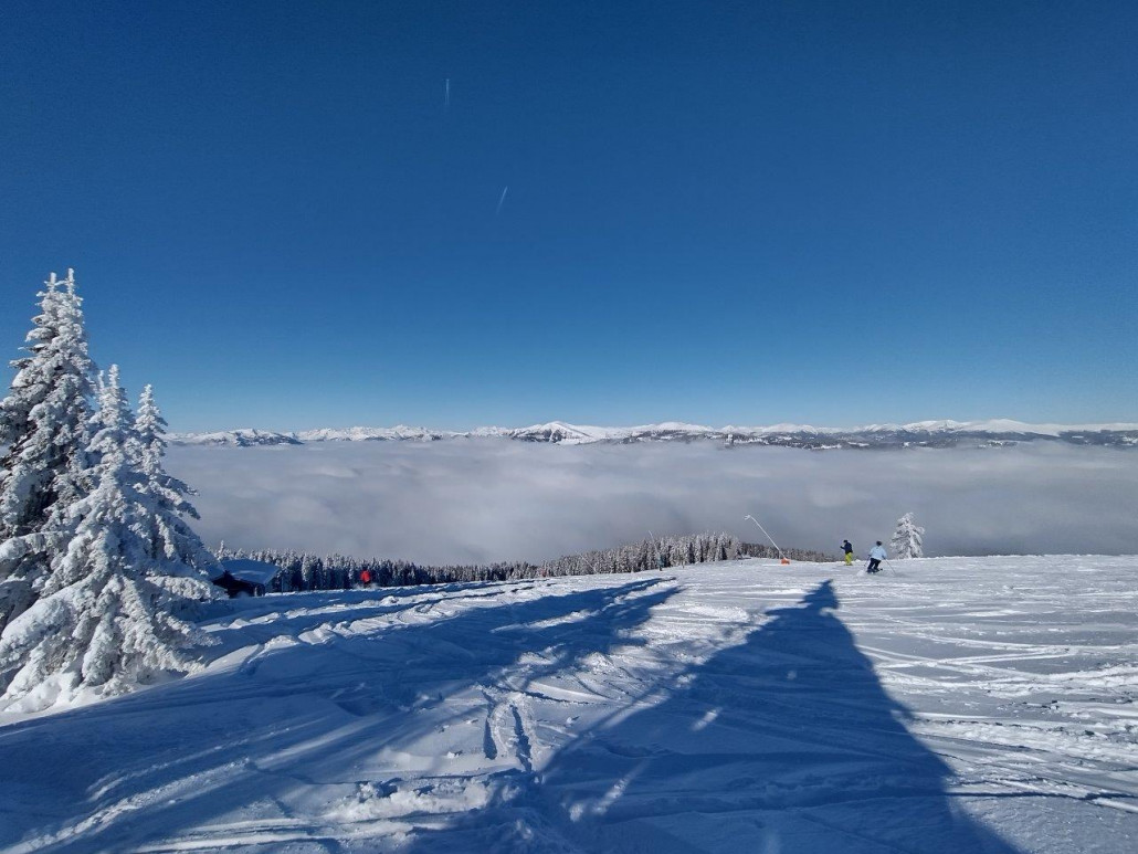 Blick nach Norden in RIchtung der Nockberge
