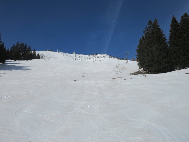 Steilhang-Abfahrt (geschlossen), im Hintergrund der 2-CLF Gipfel
