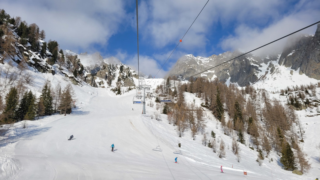 Hang unten unter dem Sessellift