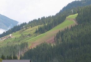 Hier sieht man schön wie die neue Verbindungsschneise von der Piste 1 abzweigt.