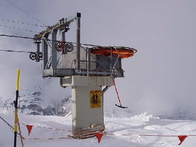 Antreibstation mit neuem Getriebe. Geschwindikeitsregelung über Schleiffringläufer und Anlasswiderstände.