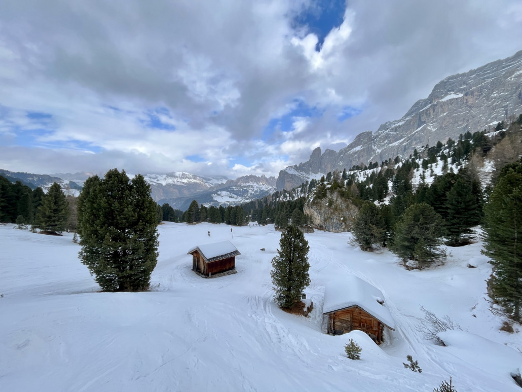 Hinter dem Sellajoch dann wieder winterlicher - ist das eine Wetterscheide?